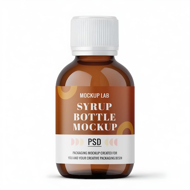 PSD modelo de botella de jarabe