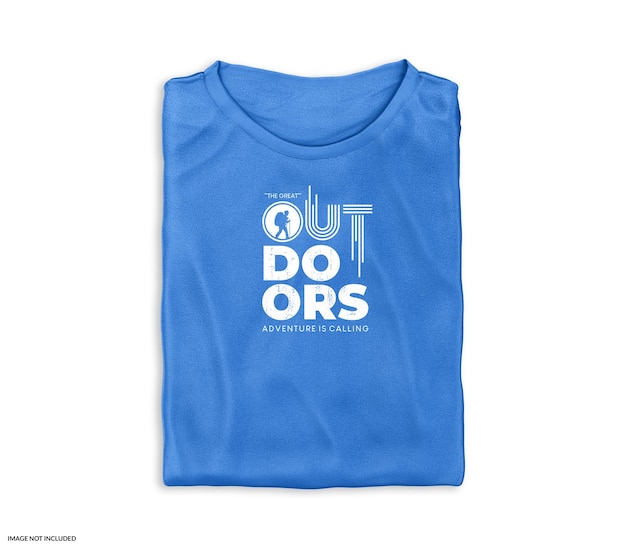 PSD modelo de camiseta plegada