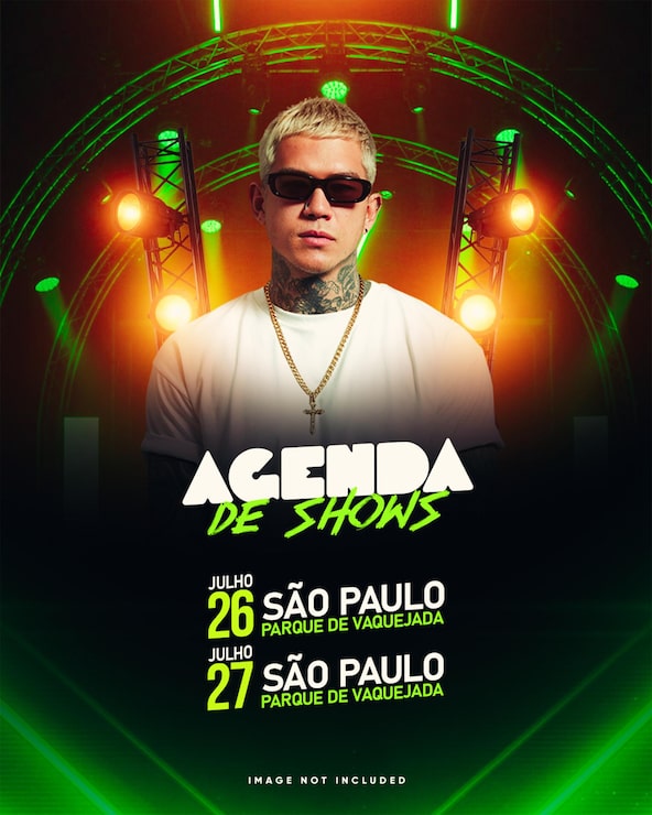 PSD modelo de flyer para concerto