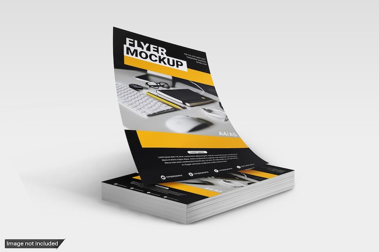 PSD modelo de folheto a4 3d