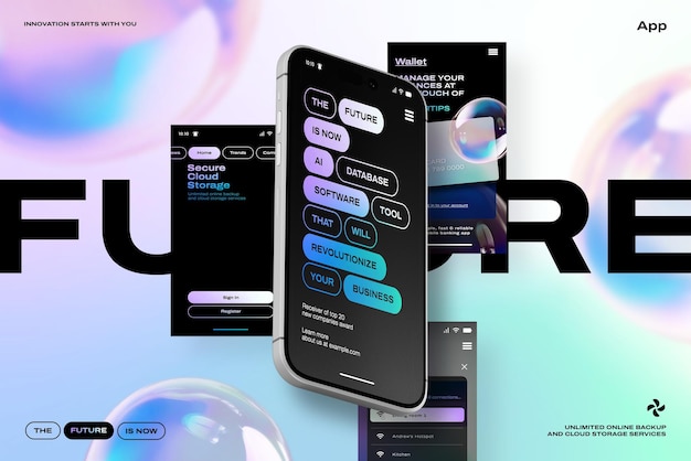 PSD modelo de interface do telefone em psd