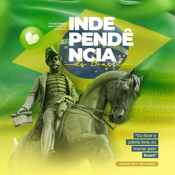 PSD modelo de mídia social psd 7 de setembro dia da independência do brasil
