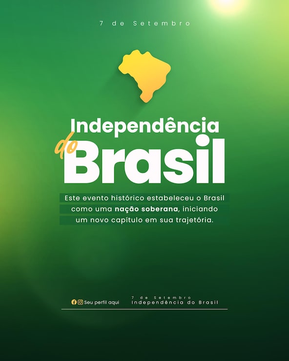 Modelo de post PSD Independência do Brasil 7 de setembro