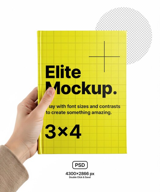 PSD modelo de libro 3x4