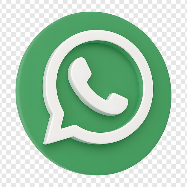 PSD modernes 3d-gerendertes whatsapp-logo-icon
