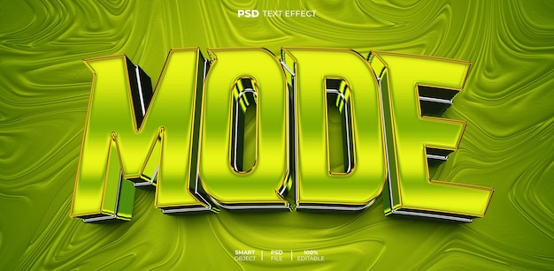 PSD modo efecto de texto editable 3d