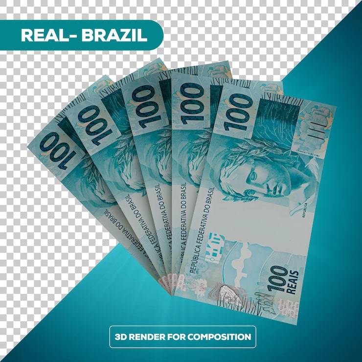 PSD notas de 100 reais brasileiros