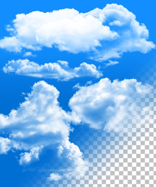 PSD nube png transparente en psd, renderizado 3d