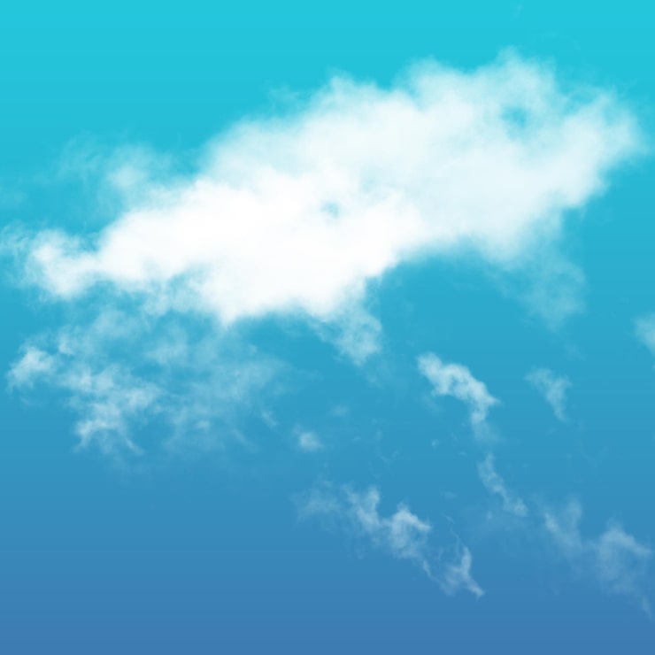 PSD una nube que está en el cielo que es azul
