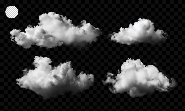 PSD las nubes blancas.