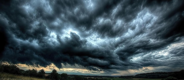 PSD nuvens escuras e dramáticas de tempestade