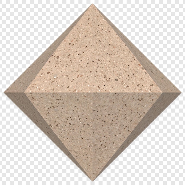 PSD objeto beige en forma de diamante con textura