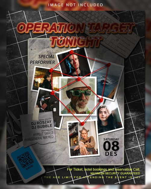 PSD operación flyer del partido objetivo
