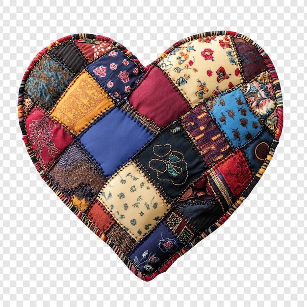 PSD un oreiller à cœur en patchwork