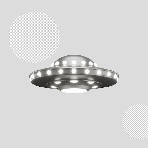 PSD ovni renderizado en 3d con luces