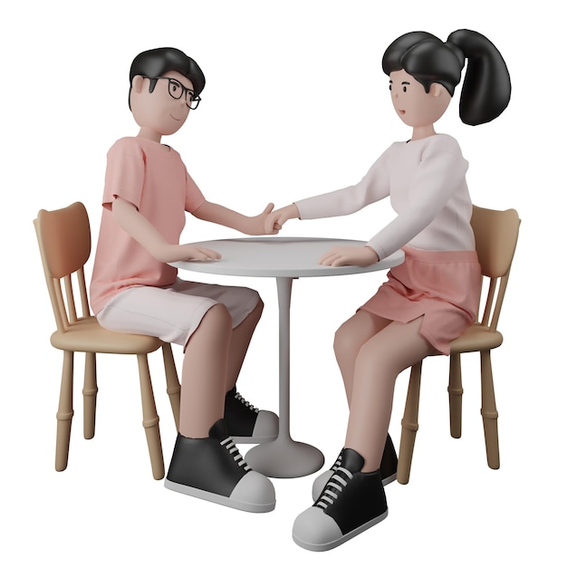 PSD paar bei einem romantischen abendessen