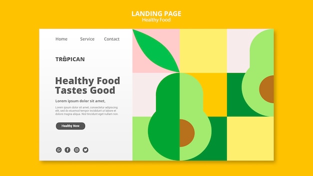 PSD page de destination des aliments sains