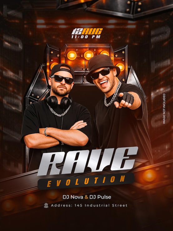 PSD pamflet pesta musik elektronik rave evolution