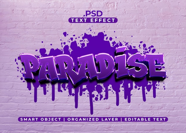 PSD paradise text effect