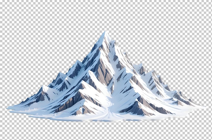 PSD pico da montanha de neve