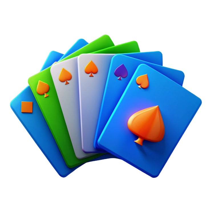 PSD una pila de cartas de juego con una que dice cartas de juego