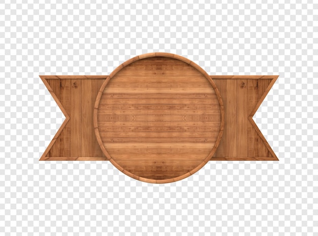 PSD placa circular con base trasera de madera