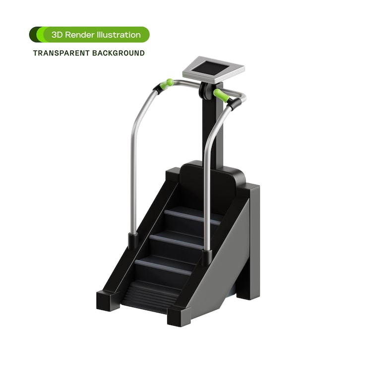 PSD plantilla de ilustración 3d de equipo de gimnasio moderno