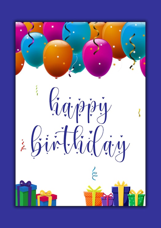 PSD plantilla de tarjeta de cumpleaños