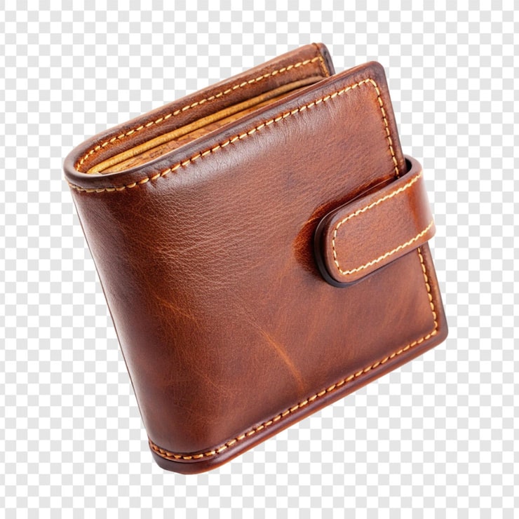 PSD portefeuille isolé sur fond transparent