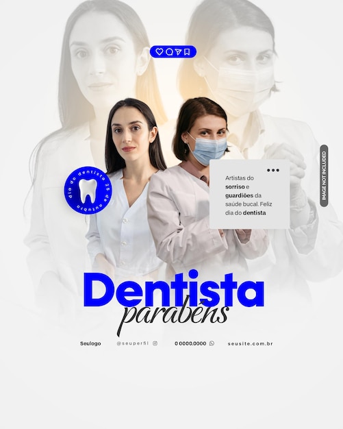 PSD post flyer dia do dentista psd
