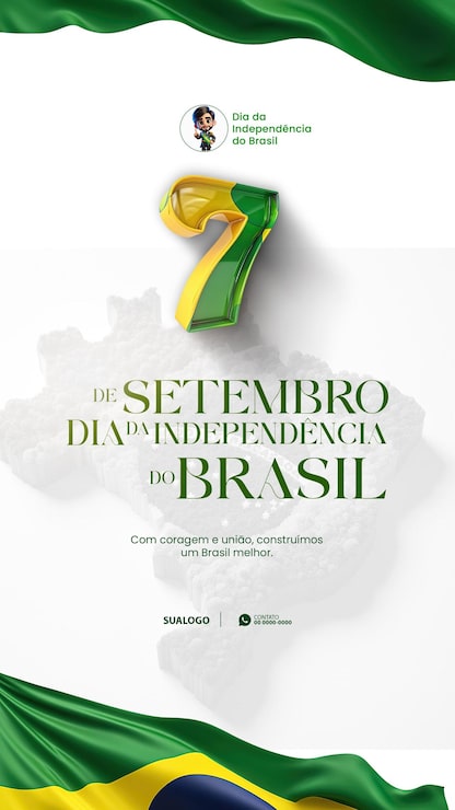 PSD poster independência do brasil dia 7 de setembro