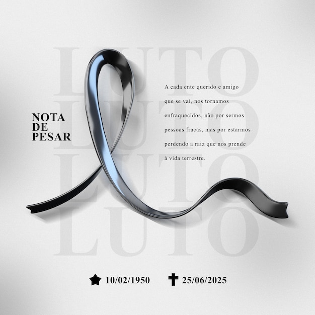 PSD poster de memoria elegante y editable con una cinta 3d