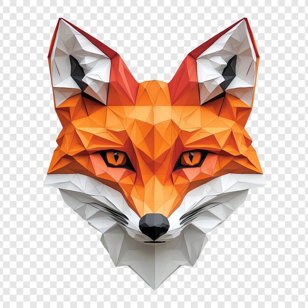 PSD potret rubah geometris