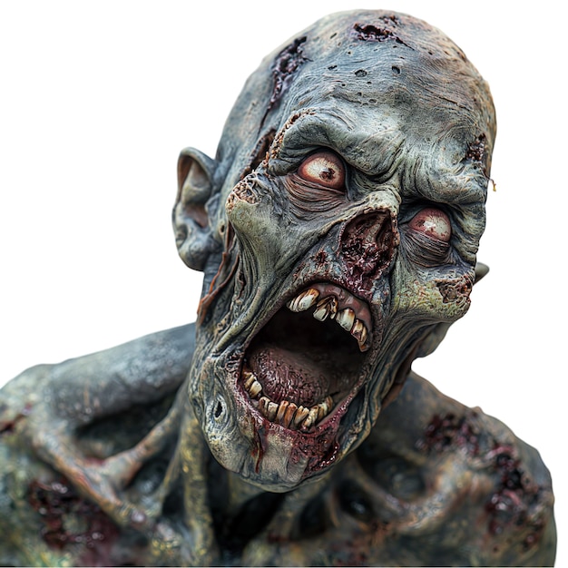 PSD potret zombie menakutkan