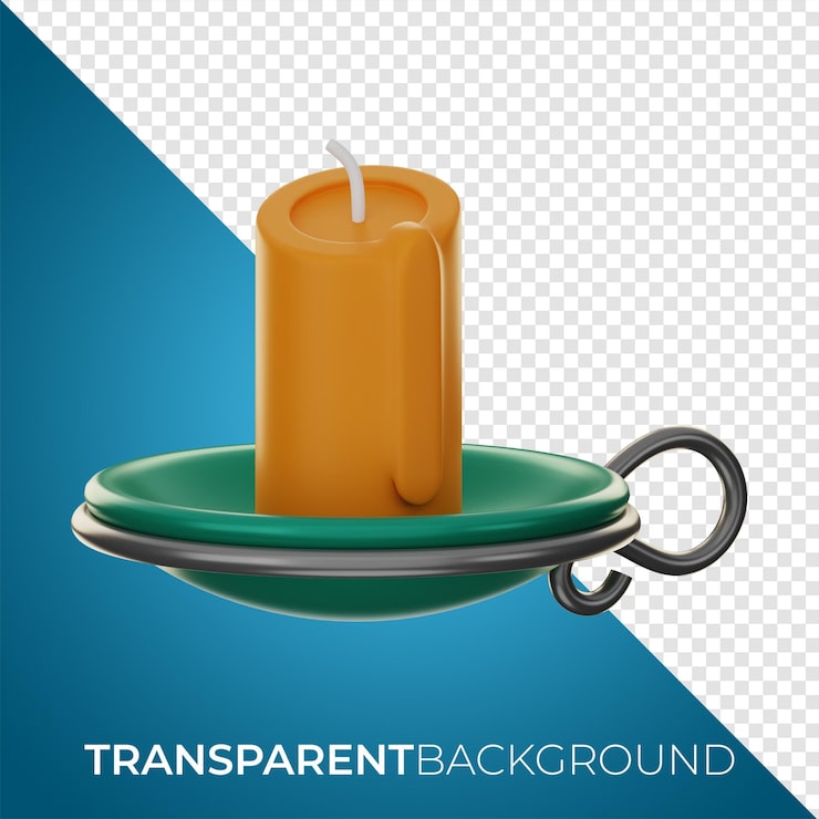 PSD premium ramadán vela icono 3d renderizado sobre fondo aislado