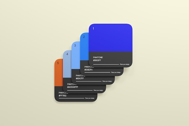 PSD presentasi palet warna