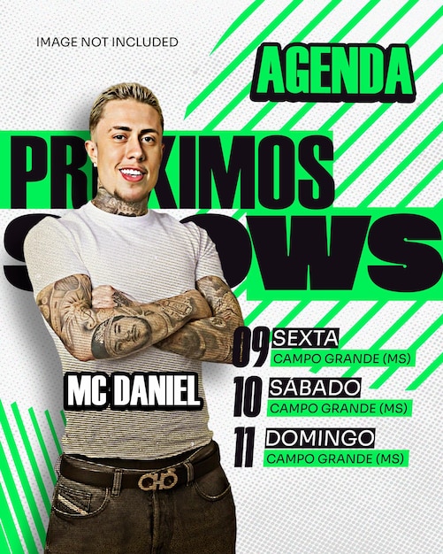 PSD programación de espectáculos de fin de semana de mc daniels en campo grande