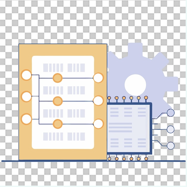 PSD programmierkonzept-illustration: kodierung und softwareentwicklungsprozess