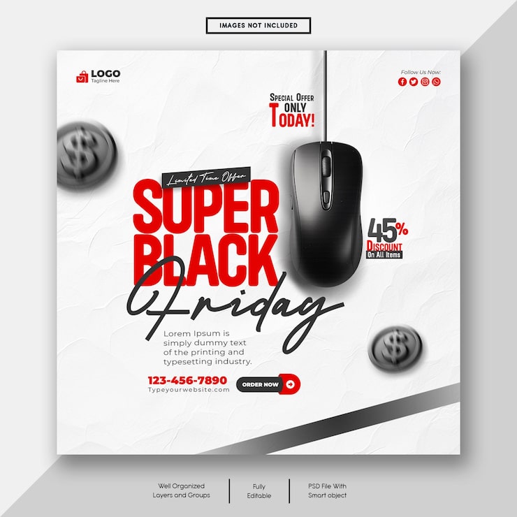 PSD promotion super black friday