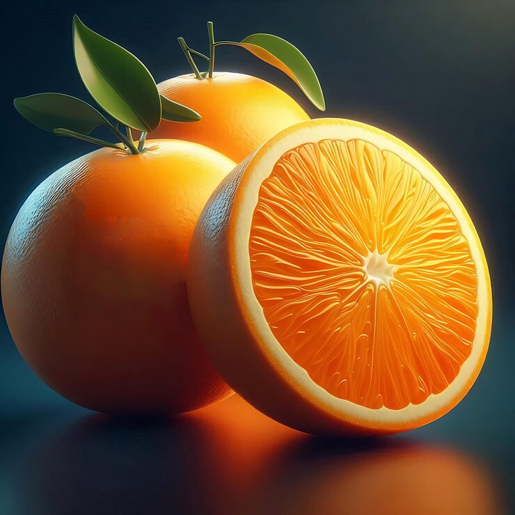 PSD prossimo piano deliziosa arancia fresca