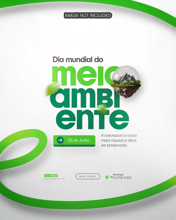 PSD psd editable para redes sociales del día mundial del medio ambiente del 5 de junio. dia do meio ambiente