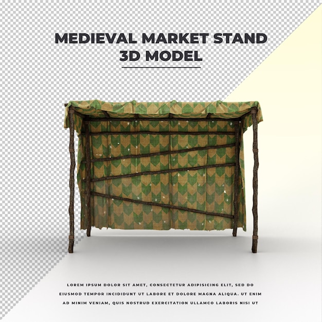 PSD puesto de mercado medieval