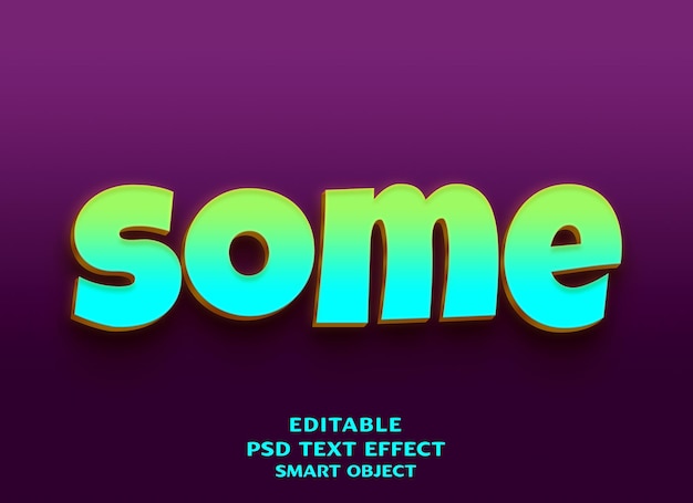 PSD quelque conception d'effet de texte 3d