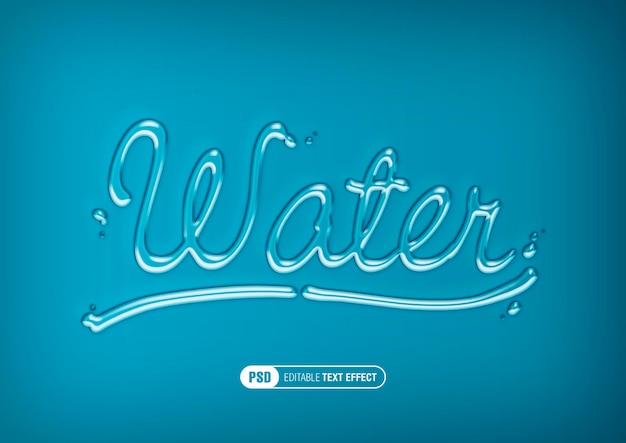 PSD realistischer wassertropfen-text-effekt