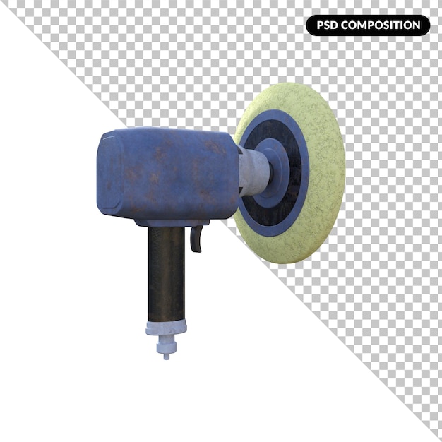 PSD rectificadora aislada renderizado 3d