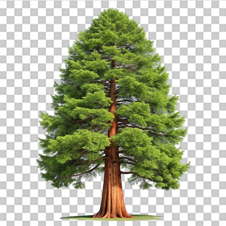 PSD redwood isolato su uno sfondo trasparente