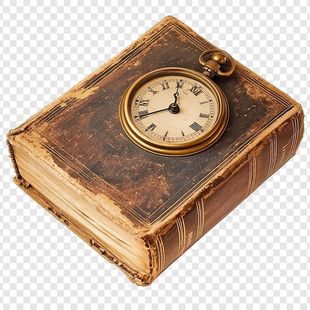 PSD un reloj de bolsillo de época basado en un libro antiguo