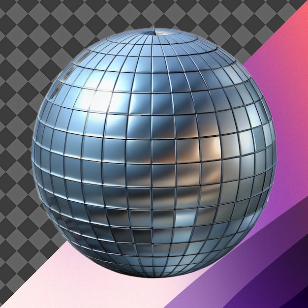 PSD render 3d bola logam mengkilap