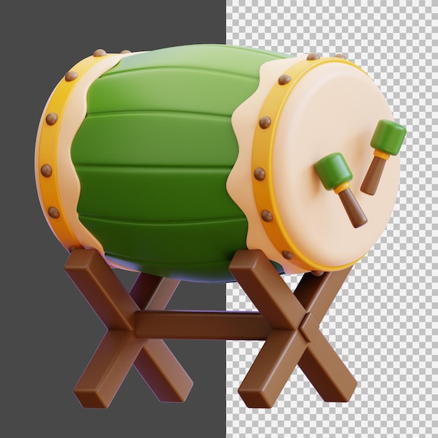PSD render 3d dari bedug drum