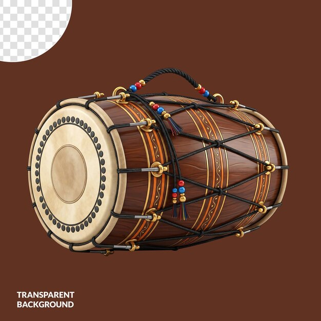 PSD render 3d drum dholak